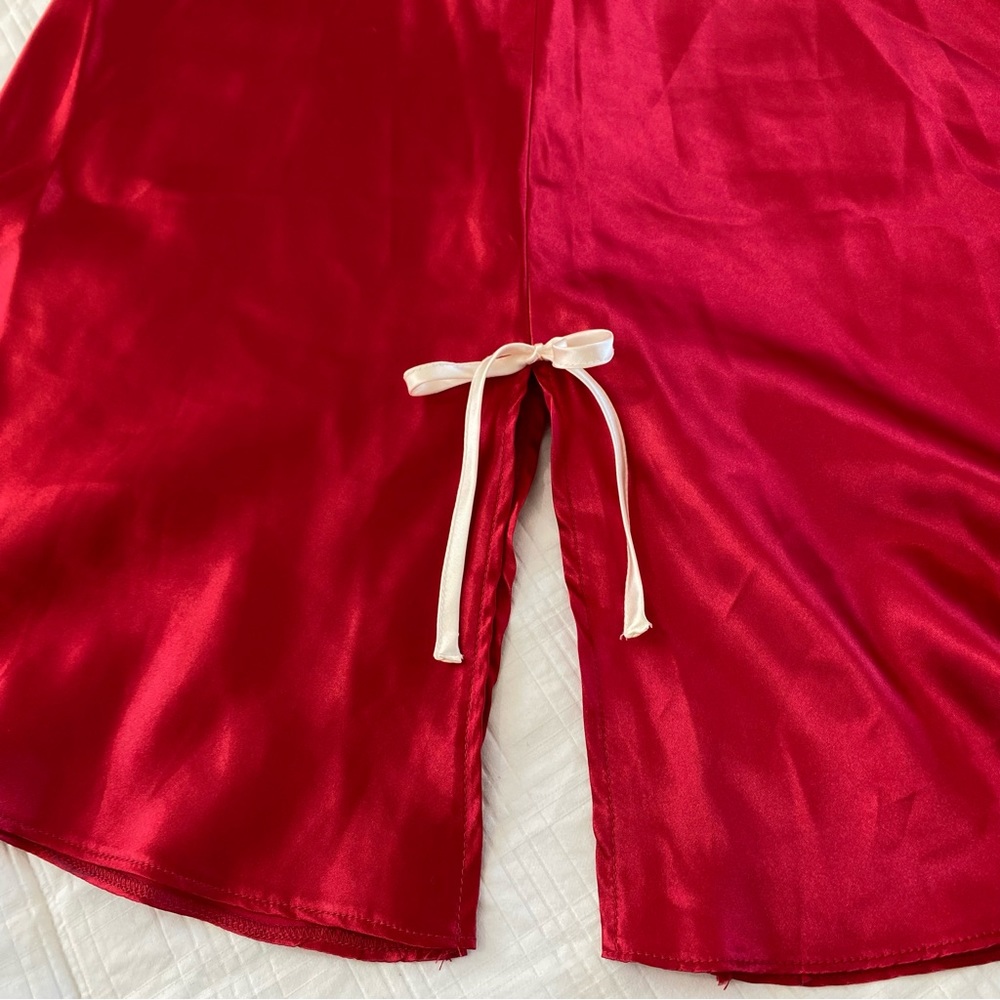 Vintage 80s Red Slip Dress Nightgown Size XL EXCELLENT CONDITION - Picture 5 of 7